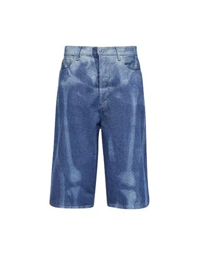 Off-white Off White Blue Jeans Bermuda Man Denim Shorts Blue Size 33 Cotton