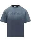 Off-white Vintage Round Neck Short Sleeve T-shirt In Blue