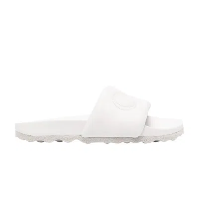 Pre-owned Off-white Bookish Leather Slider 'light Grey' | Men's Size 41