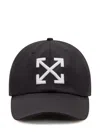 Off-white Arrow Drill Baseball Cap With 3d Embroidery In Black