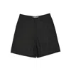 Off-white Black Casual Shorts With Design In 黑色的