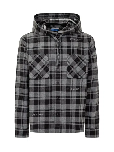 Off-white Check Shirt In Gray
