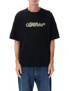 Off-white Cloudy Arrow Cotton Skate T-shirt In Black