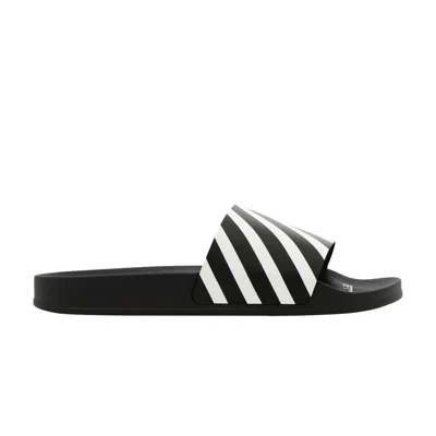 Pre-owned Off-white Diagonal Sliders 'black White' | Men's Size 40