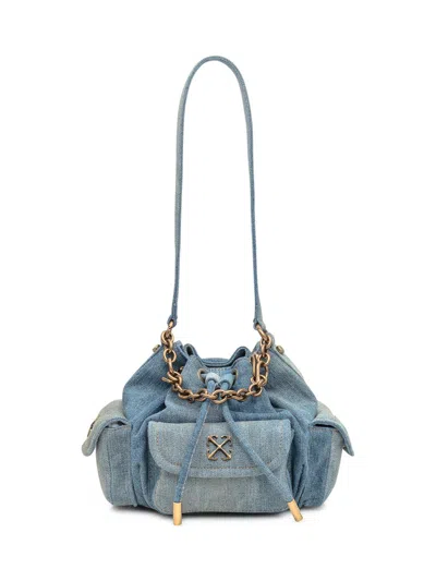 Off-white Dumbo Bucket Bag In Denim In Blue