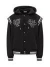 Off-white Off White Gothic Fleece Varsity Jacket In Black