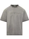 Off-white Skateboarding Inspired Crew Neck T-shirt In Gray
