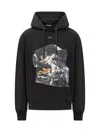 Off-white Hoodie With Print In Black