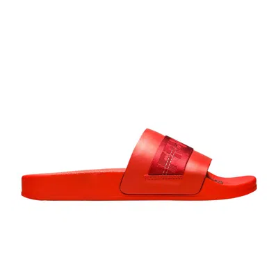 Pre-owned Off-white Industrial Sliders 'red' | Men's Size 44.5