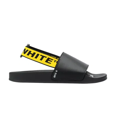 Pre-owned Off-white Industrial Strap Sliders 'black' | Men's Size 38
