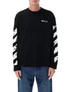 Off-white Ink Arrow 90 S Cotton Long Sleeve T-shirt In Black