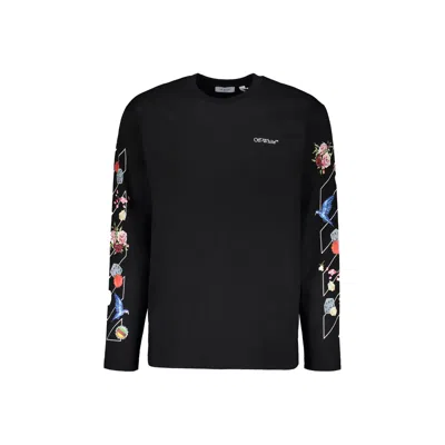 Off-white Off White Off White Logo Longsleeve T Shirt In Black