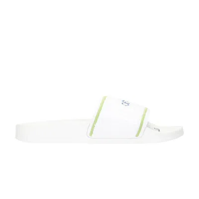 Pre-owned Off-white Logo Sliders 'towel - White Green' | Men's Size 41
