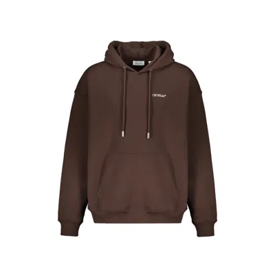 Off-white Off White Off White Logo Sweatshirt In Brown