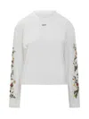 Off-white Arrow Flowers Long-sleeved T-shirt In White