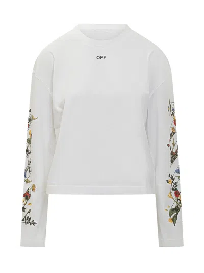 Off-white Long Sleeve T-shirt With Print