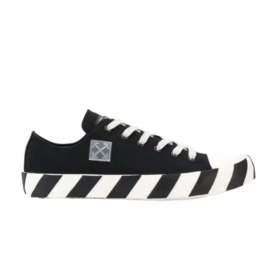 Pre-owned Off-white Low Striped Sneakers | Black | Men's Size 45.5