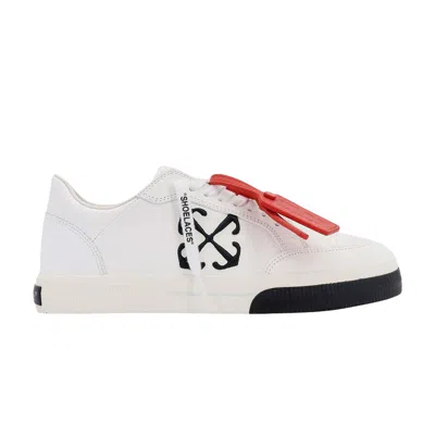 Pre-owned Off-white New Low Vulcanized 'white Black Bumper' | Men's Size 39