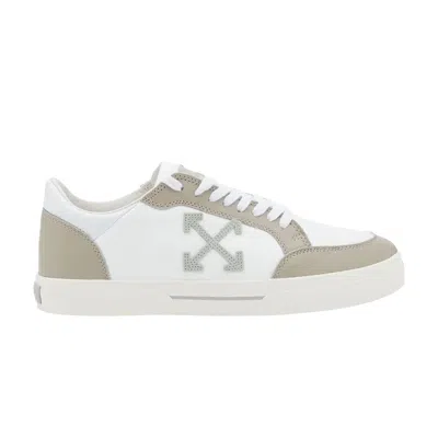 Pre-owned Off-white New Low Vulcanized 'white Sage' | Grey | Men's Size 46 In Gray