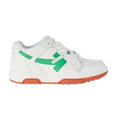 Pre-owned Off-white Out Of Office Low 'white Bright Green' | Men's Size 42
