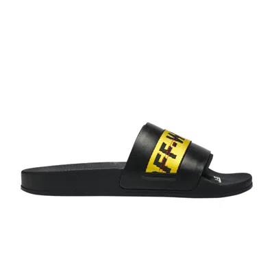 Pre-owned Off-white Sliders 'black Yellow' | Men's Size 41