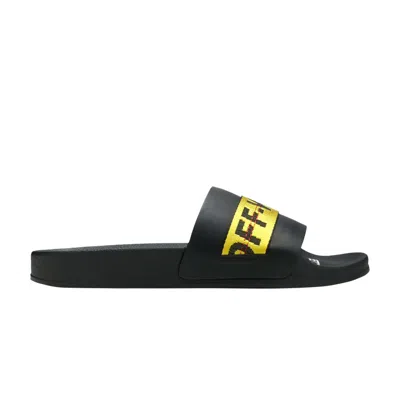 Pre-owned Off-white Sliders 'black Yellow' | Men's Size 41