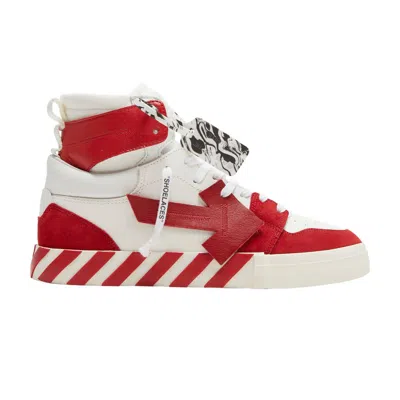 Pre-owned Off-white Vulc Sneaker High 'white Red' | Men's Size 38