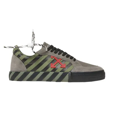 Pre-owned Off-white Vulc Sneaker Low 'khaki Red' | Green | Men's Size 40
