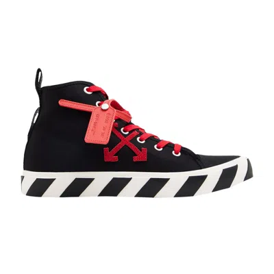 Pre-owned Off-white Vulcanized Mid 'black Red' | Men's Size 42