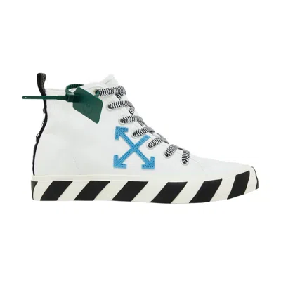 Pre-owned Off-white Vulcanized Mid 'white Blue' | Men's Size 41