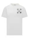 Off-white White T-shirt With Arrow Logo In White