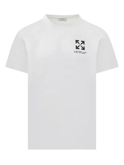 OFF-WHITE OFF-WHITE OFF-WHITE WHITE T-SHIRT WITH ARROW LOGO
