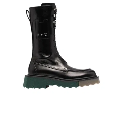 Pre-owned Off-white Wmns Sponge Combat Boot 'black' | Women's Size 39