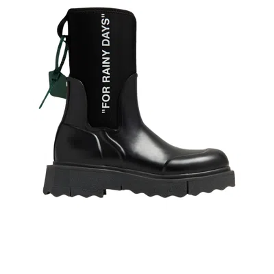 Pre-owned Off-white Wmns Sponge Rubber Rain Boot 'for Rainy Days - Black' | Women's Size 35