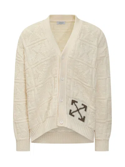 Off-white Wool Cardigan White