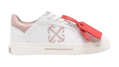 Pre-owned Off-white Off Wmns New Low Vulcanized (women's) Sneakers In White/light Pink In Multi