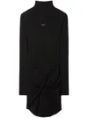 Off-white Mini Abito Twist In Black