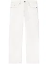 Off-white White Contrast-stitching Straight-leg Jeans In Vintage White