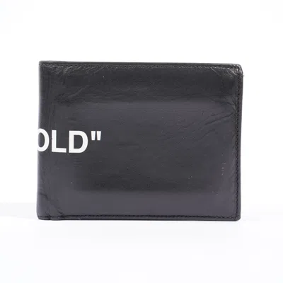 Off-white Offquote Bi-fold Wallet Leather In Black