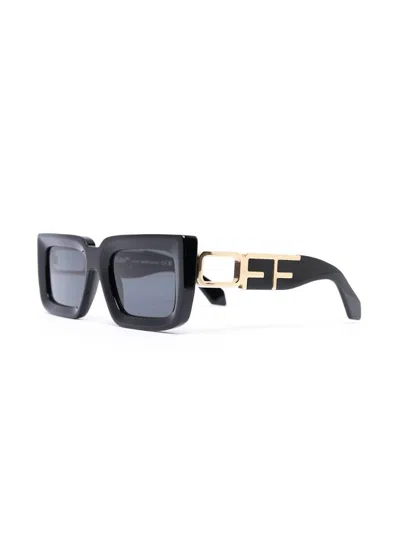 Pre-owned Off-white Offwhite Boston Sunglasses In Black/dark Grey (oeri073s23pla0011007/fr)