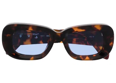 Pre-owned Off-white Offwhite Carrara Tortoiseshell Roundframe Sunglasses In Tortoiseshell (oeri019s22pla0016045)