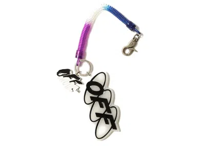 Pre-owned Off-white Offwhite Circle Bungee Keyring In Violet