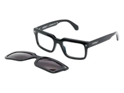 Pre-owned Off-white Offwhite Clip On Eyeglasses In Black Dark Grey Polarized (oeri130s24pla0011007/fr)