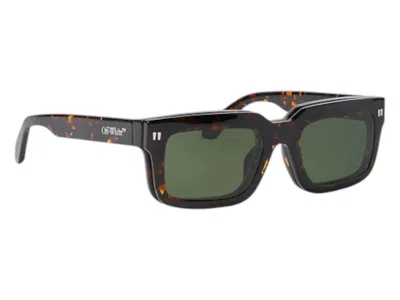 Pre-owned Off-white Offwhite Clip On Eyeglasses In Havana Green Polarized (oeri130s24pla0016055/fr)