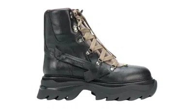 Pre-owned Off-white Offwhite Equipment Platform Boot Sneakers In Black/beige In Multi