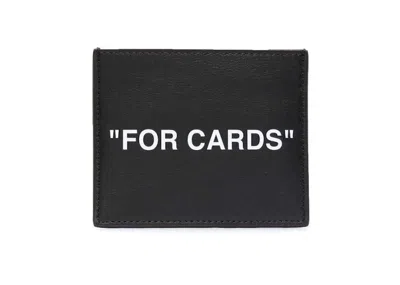 Pre-owned Off-white Offwhite "for Cards" Card Holder In Black