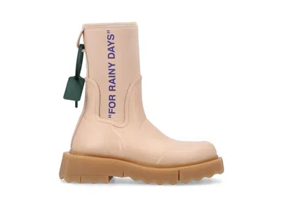 Pre-owned Off-white Offwhite For Rainy Days Rain Boot (women's) Sneakers In Rose