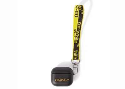 Pre-owned Off-white Offwhite Graphic Belt Airpods 3 Cover In Black