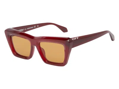 Pre-owned Off-white Offwhite Hampton Sunglasses In Burgundy Camel (oeri13lf24pla0012862/fr)