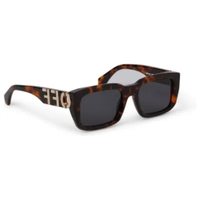 Pre-owned Off-white Offwhite Hays Sunglasses In Havana/dark Grey (oeri125s24pla0016007/fr)